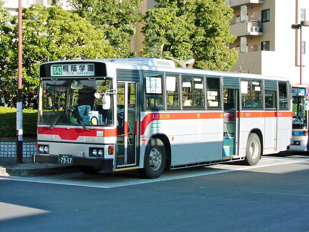 2002年1月23日　市が尾駅にて